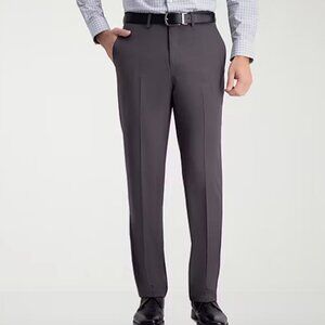 Haggar Premium Comfort Mens Straight Fit Dress Flat Front Pant , Gray Sz 30x32